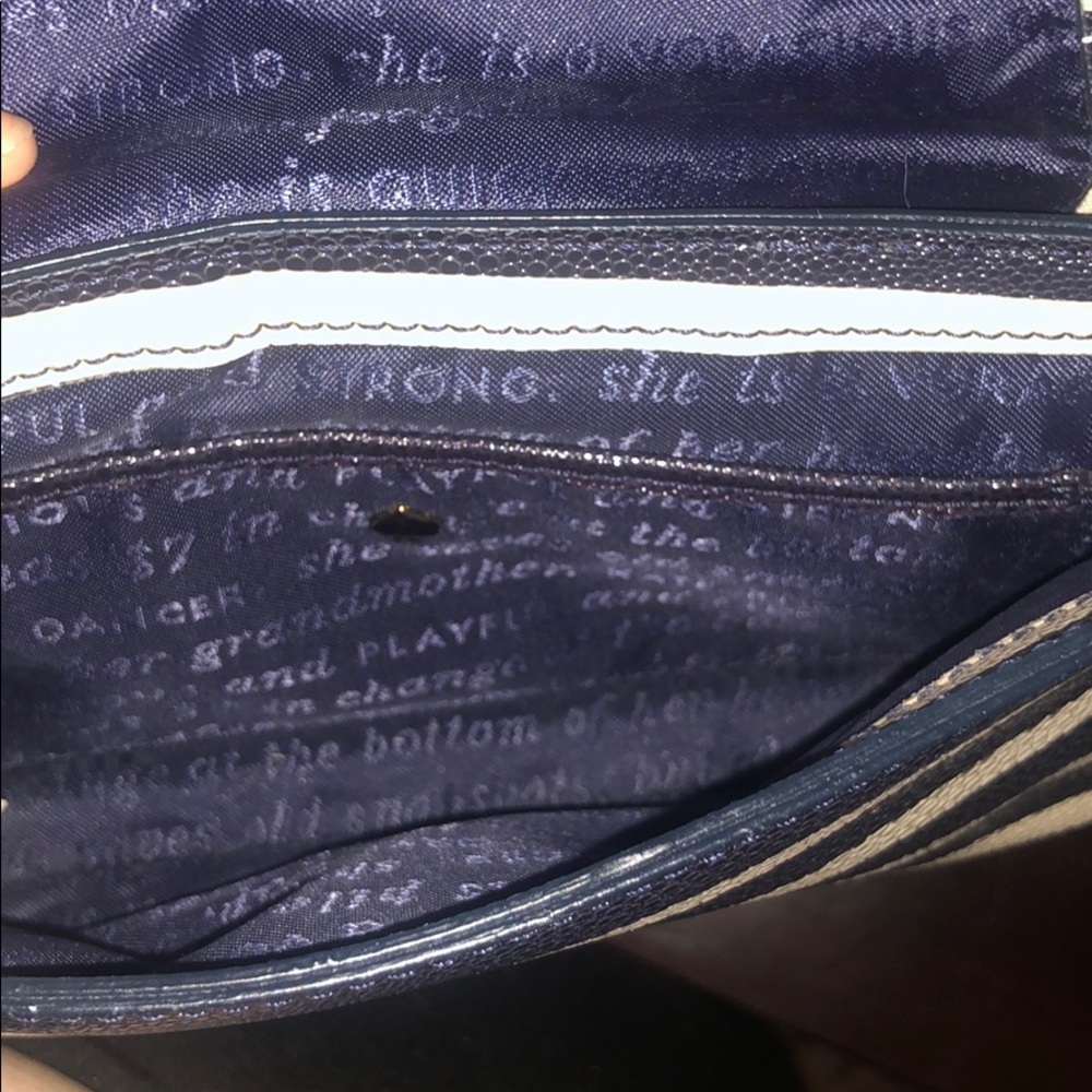 Blue and White Small Kate Spade Crossbody Handbag - Picture 4 of 4